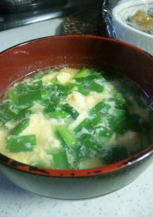 おかわりしたくなる！ニラたまの味噌汁-レシピのメイン写真