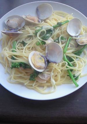 はまぐりと菜の花のスパゲティ-レシピのメイン写真