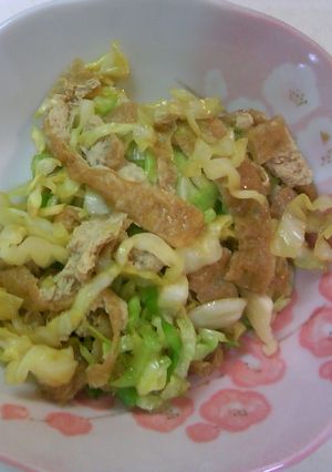 キャベツとお揚げのササッと煮-レシピのメイン写真