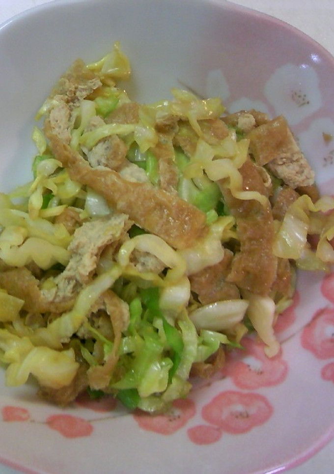 キャベツとお揚げのササッと煮-レシピのメイン写真