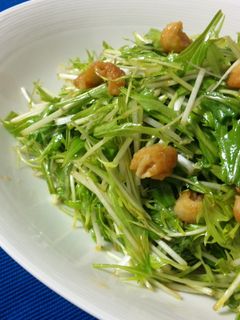 鶏皮と水菜の和え物-レシピのメイン写真