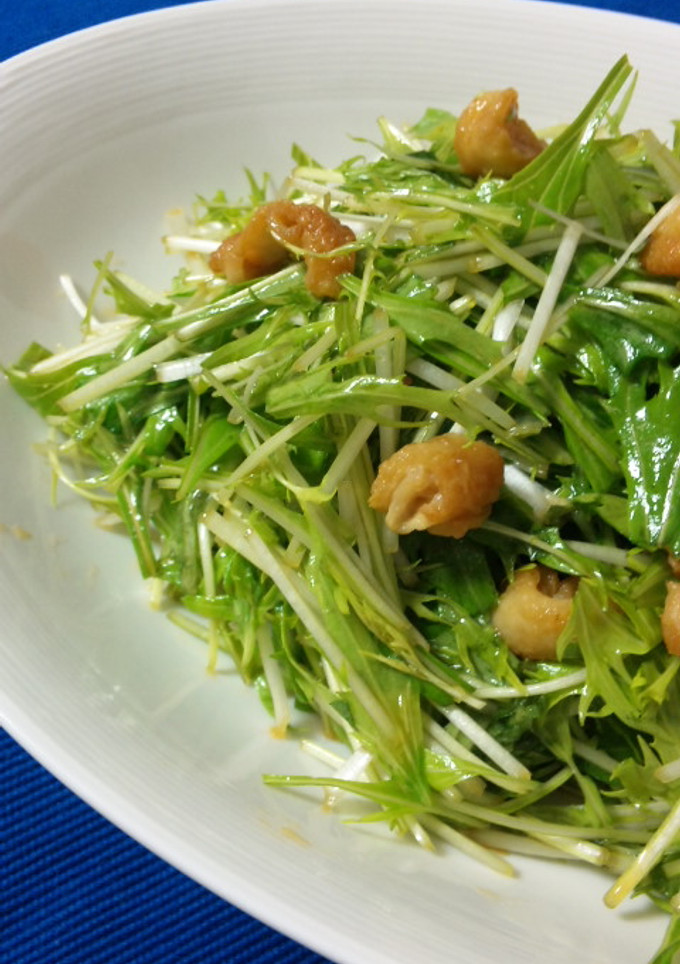 鶏皮と水菜の和え物-レシピのメイン写真
