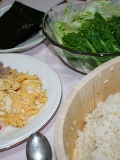 季節の菜の花も使った簡単手巻き寿司-レシピのメイン写真