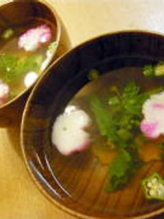 菜の花と麩のお吸い物-レシピのメイン写真