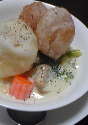 揚げ餅入りクリームシチュー-レシピのメイン写真