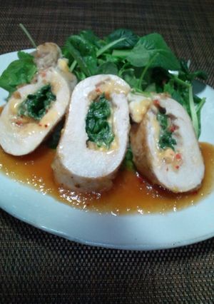 鶏胸肉のニラチーズ巻き-レシピのメイン写真
