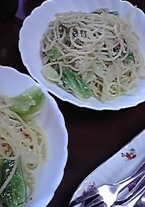 春キャベツとタラコのスパゲティー-レシピのメイン写真