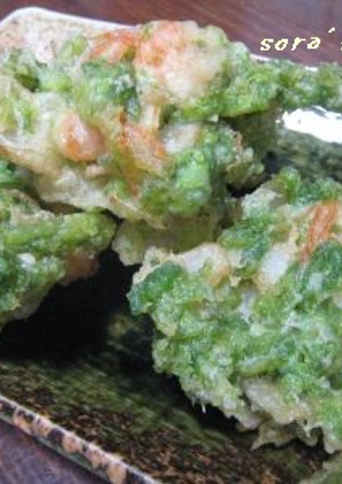 生青のり・芝えび・新玉ねぎの春のかき揚げ-レシピのメイン写真