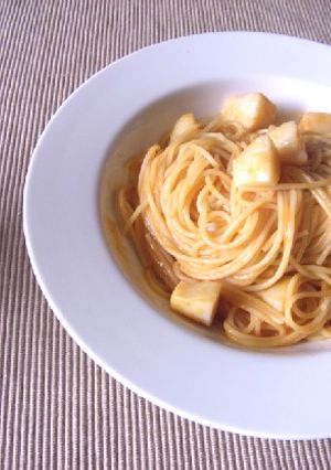 スープで作る♪帆立のトマトクリームパスタ-レシピのメイン写真