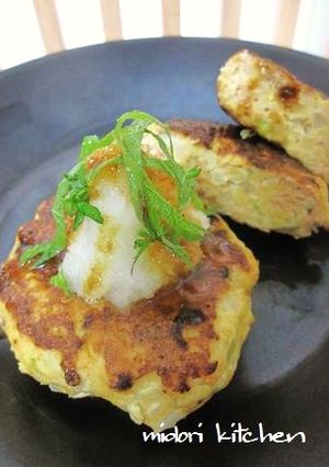 春野菜の鮭バーグ　焦がしバター醤油ソース-レシピのメイン写真