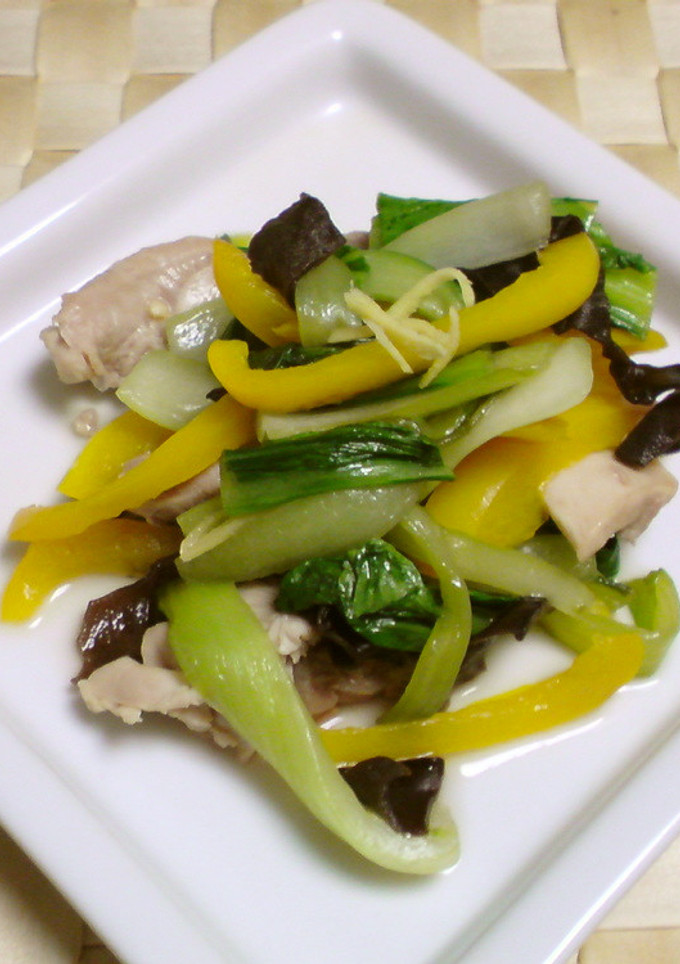 鶏肉と青梗菜のしお炒め-レシピのメイン写真