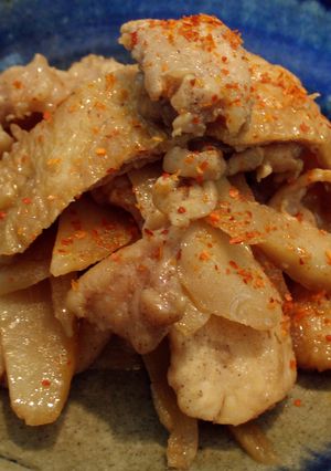鶏肉とごぼうの炒め煮・ポン酢風味-レシピのメイン写真