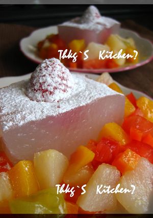 サイダー♪ｄe‘~寒天ゼリーケーキ♥’-レシピのメイン写真