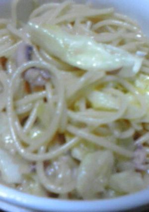 簡単！イカの塩辛パスタ-レシピのメイン写真