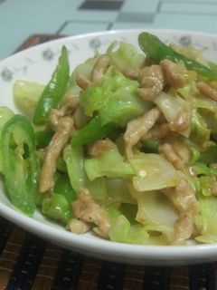 豚肉、キャベツ、シシトウの醤油マヨ炒め-レシピのメイン写真