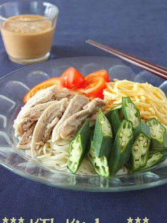 ピリ辛ごまだれ★サラダそうめん-レシピのメイン写真