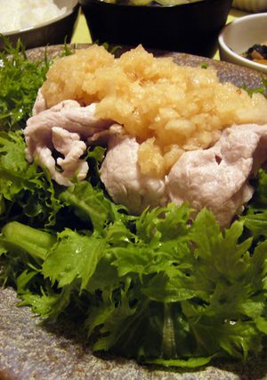 サッパリ☆ワサビ菜と豚肉の冷しゃぶサラダ-レシピのメイン写真