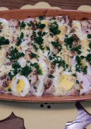チキンとゆで卵のカレー風味オーブン焼き♪-レシピのメイン写真