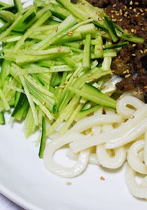 極旨♪　ジャージャー風に茄子うどん-レシピのメイン写真