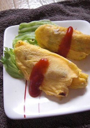 楽チン！餃子でなんちゃって肉オムレツ-レシピのメイン写真