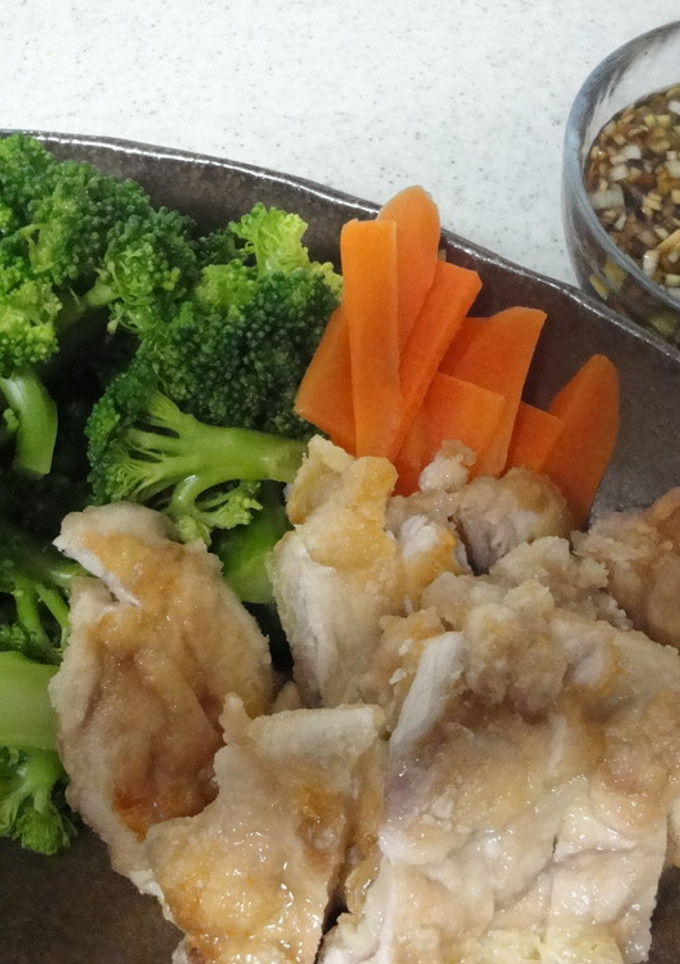 彩り野菜と鶏肉のネギソースがけ-レシピのメイン写真