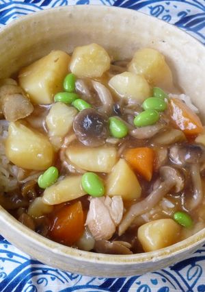 肉じゃが変身！とろ～りジャガ丼-レシピのメイン写真