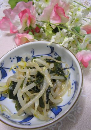 超～簡単♫もやしとわかめの胡麻ポン酢♫-レシピのメイン写真