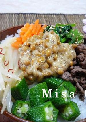 ネバネバ納豆ナムル丼-レシピのメイン写真