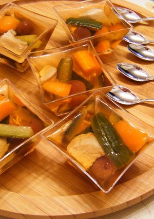 お酢が決めて!熟味酢のさっぱりジュレ-レシピのメイン写真