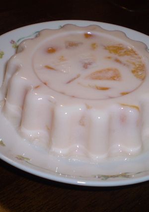 春色のフルーツ豆乳寒天（杏仁風）-レシピのメイン写真