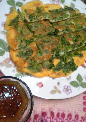菜の花のチヂミ風-レシピのメイン写真