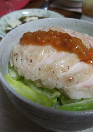 鶏胸肉のピリ辛どんぶり-レシピのメイン写真