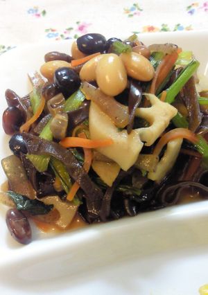 ★栄養満点！根菜と大豆のつゆだく金平★-レシピのメイン写真
