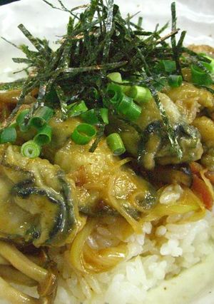 カキとベーコンのバター醤油丼-レシピのメイン写真