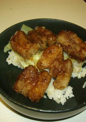 豚バラブロックでパリパリ肉丼-レシピのメイン写真
