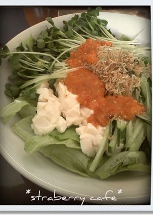 簡単★豆腐のピリ辛サラダを作ろう！-レシピのメイン写真