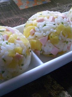 ✿たくあんto魚ニソでおにぎり♪春色✿-レシピのメイン写真
