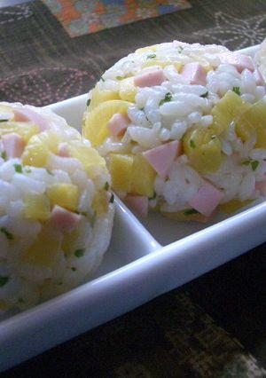 ✿たくあんto魚ニソでおにぎり♪春色✿-レシピのメイン写真