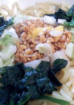 ネバネバ納豆汁無しラーメン-レシピのメイン写真