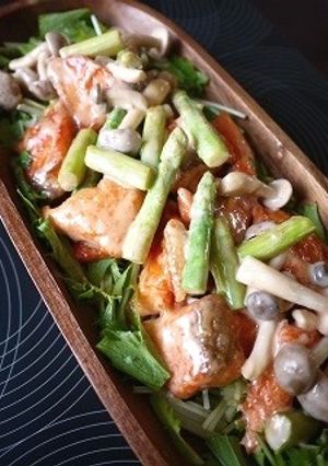 簡単美味しい！鮭としめじのマヨソース和え-レシピのメイン写真