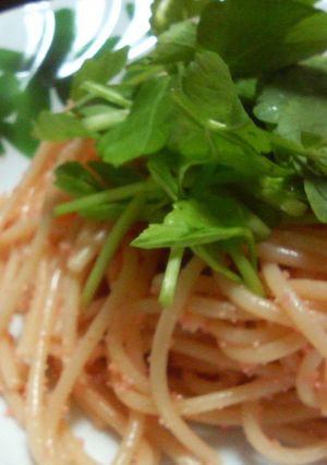 セリのかをりｄｅ＊春＊爛漫＊明太子パスタ-レシピのメイン写真
