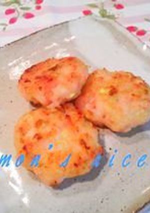 ♡離乳食後期♡から♫えびカツ風おやき-レシピのメイン写真