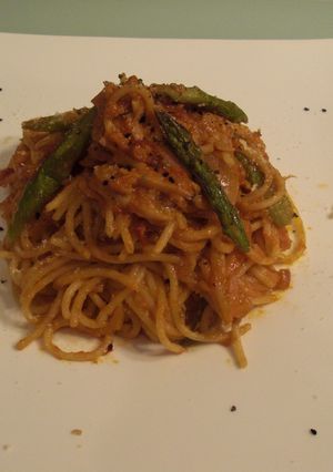 ツナとトマトの豆乳クリームパスタ-レシピのメイン写真