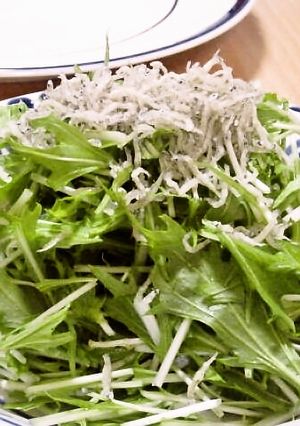 シャキシャキ水菜とカリカリジャコのサラダ-レシピのメイン写真