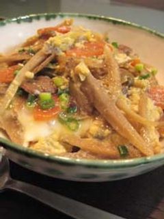 新ごぼうの甘辛卵とじ丼-レシピのメイン写真