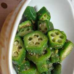 รูปของ 我が家の♫♬オクラの胡麻和え♫♬