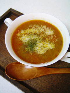 豆の茹で汁活用☆ぴりぴりスープ-レシピのメイン写真