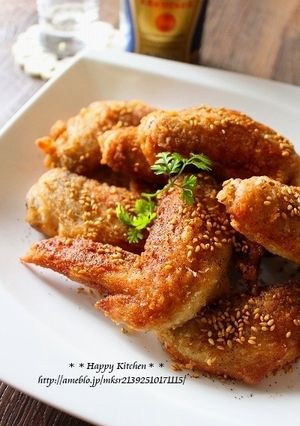 居酒屋風＊手羽先の甘辛焼き＊ごま風味-レシピのメイン写真
