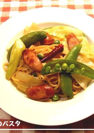 春キャベツと新玉葱✿アンチョビ醤油パスタ-レシピのメイン写真