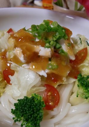 キユーピー具のソースで簡単サラダうどん-レシピのメイン写真